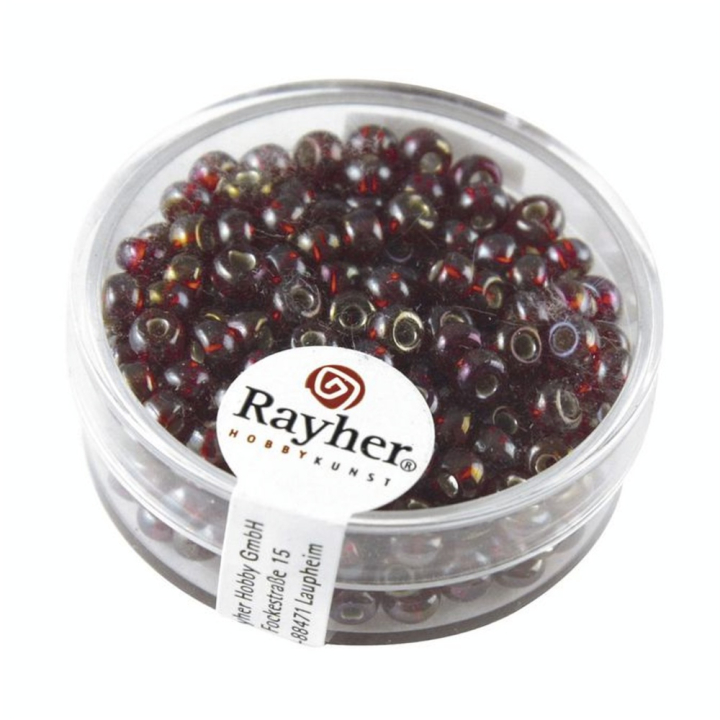 Perles de rocailles Rainbow intérieur argenté Ø 4 mm x 17 g - Rayher - Rougier et Plé