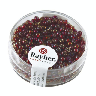 Perles de rocailles Rainbow intérieur argenté Ø 2,6 mm x 17 g - Rayher - Rougier et Plé