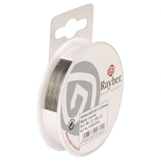 Fil bijou nylon coated 0,38 mm x 9.2 m Couleur argent - Rayher - Rougier et Plé