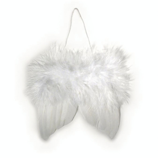 Ailes d'anges blanches en plumes 10 cm - Rayher - Rougier et Plé