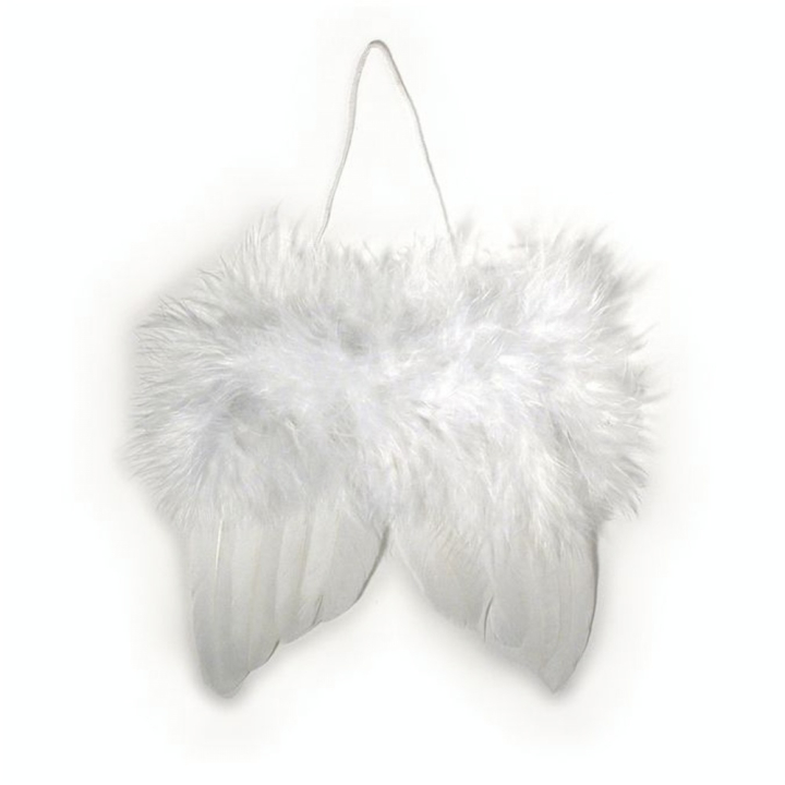 Ailes d'anges blanches en plumes 10 cm - Rayher - Rougier et Plé