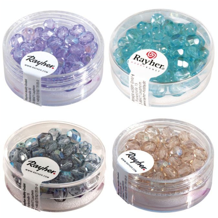Perles facettées dépolies 6 mm x 50 pces - Rayher - Rougier et Plé