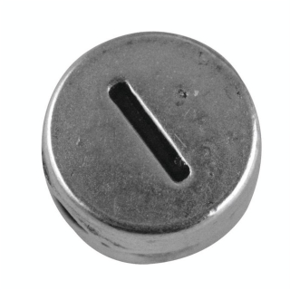 Perle lettre I argenté vieilli Ø 7 mm - Rayher - Rougier et Plé