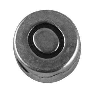 Perle lettre O argenté vieilli Ø 7 mm - Rayher - Rougier et Plé