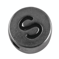 Perle lettre S argenté vieilli Ø 7 mm - Rayher - Rougier et Plé