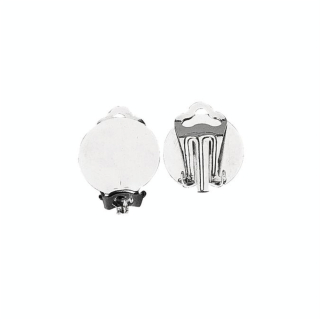 Clips d'oreilles argenté vieilli Ø 12 mm - Rayher - Rougier et Plé