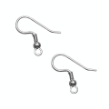 Crochets d'oreilles en acier chirurgical 20 mm x 3 paires Couleur argent - Rayher - Rougier et Plé