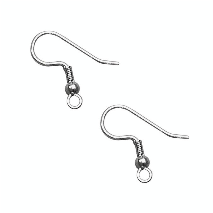 Crochets d'oreilles en acier chirurgical 20 mm x 3 paires Couleur argent - Rayher - Rougier et Plé