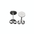 Boucles d'oreilles avec plateau Couleur argent vieilli Ø 6 mm x 2 paires - Rayher - Rougier et Plé