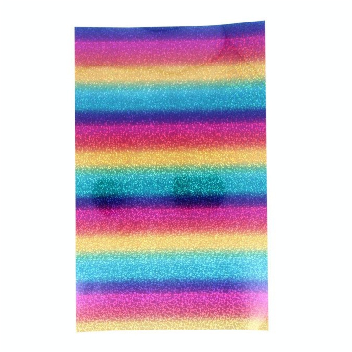 Film vinyle transfert textile thermocollant - Arc en ciel - 34 x 21 cm - Silhouette - Rougier et Plé