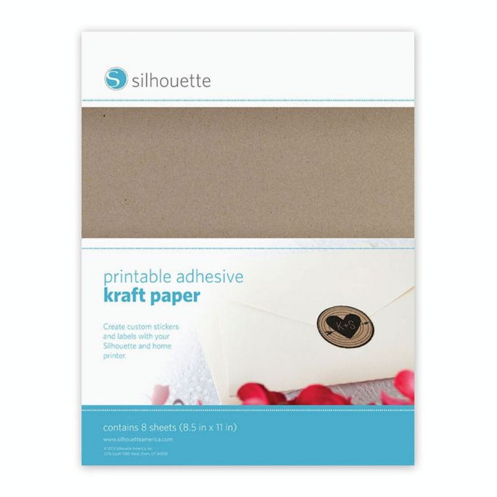 Papier adhésif kraft imprimable 21,6 x 28 cm - par 8 - Silhouette - Rougier et Plé