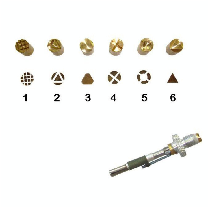 Pointe pour pyrograveur F21 + motifs 1 à 6 - Scrapyro - Rougier et Plé