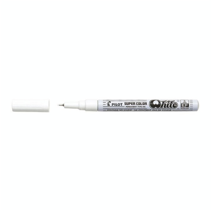 Marqueur Super Color pointe extra fine Blanc - Pilot - Rougier et Plé