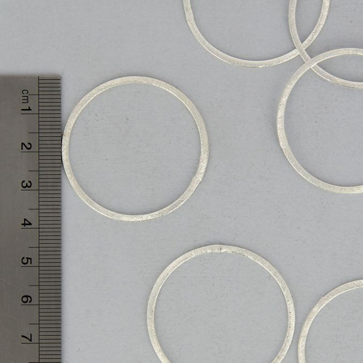Anneau en métal filigrané argent brillant - 40 mm - Topaze - Rougier et Plé