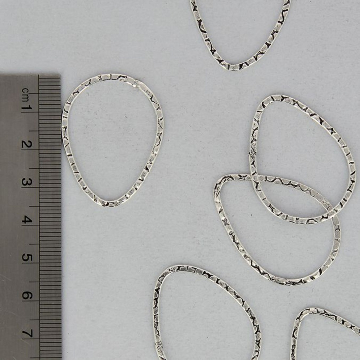 Anneau en métal filigrané oval argent - 2,8 x 3,5 mm - Topaze - Rougier et Plé