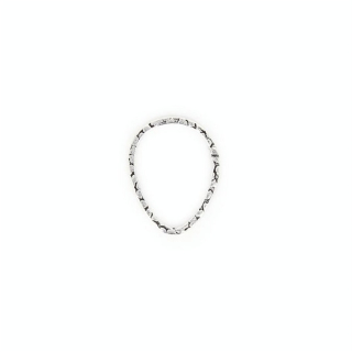 Anneau en métal filigrané oval argent brillant - 20 mm - Topaze - Rougier et Plé