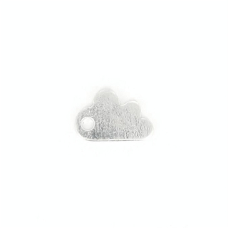 Estampe en métal nuage argent brillant - 12 x 8 mm - Topaze - Rougier et Plé