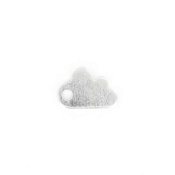 Estampe en métal nuage argent brillant - 12 x 8 mm - Topaze - Rougier et Plé