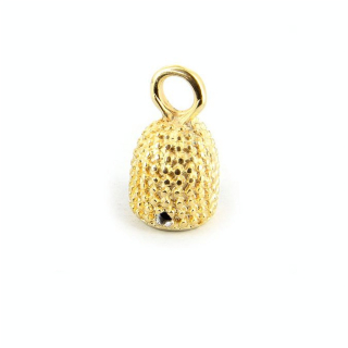 Pendentif en métall cloche avec anneau or - 32 x 15,5 mm - Topaze - Rougier et Plé