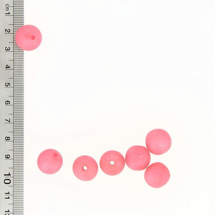 Perle en résine translucide ronde - 14 mm - Topaze - Rougier et Plé