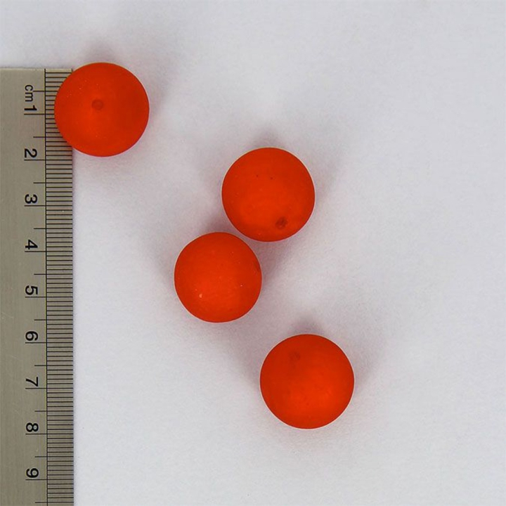 Perle en résine translucide ronde - 20 mm - Topaze - Rougier et Plé