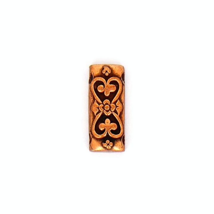 Perle intercalaires rectangulaire cœur arabesque - 10 x 25 mm - Topaze - Rougier et Plé