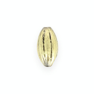Perle en métal ovale allongée quartiers argent vieilli - 13,8 x 22 mm - Topaze - Rougier et Plé