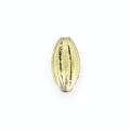 Perle en métal ovale allongée quartiers argent vieilli - 13,8 x 22 mm - Topaze - Rougier et Plé