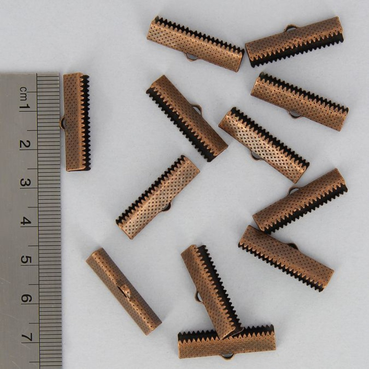 Pince ruban argent vieilli - 11 mm - Topaze - Rougier et Plé