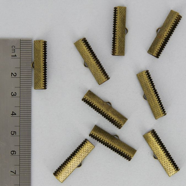 Pince ruban métal laiton - 11 mm - Topaze - Rougier et Plé