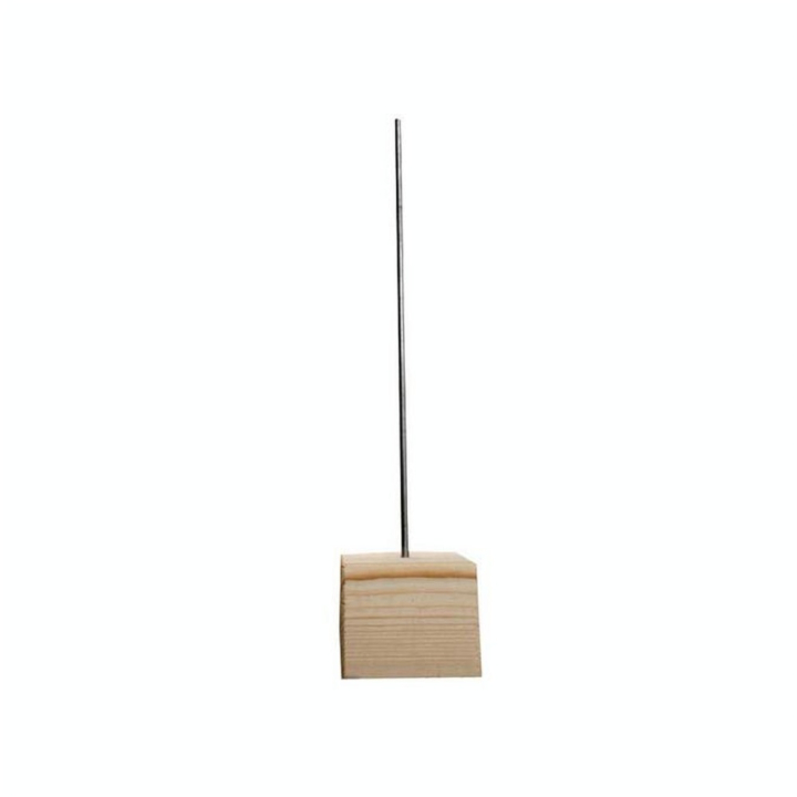 Socle en bois tige métal - 7 x 7 x 30 cm - Artemio - Rougier et Plé