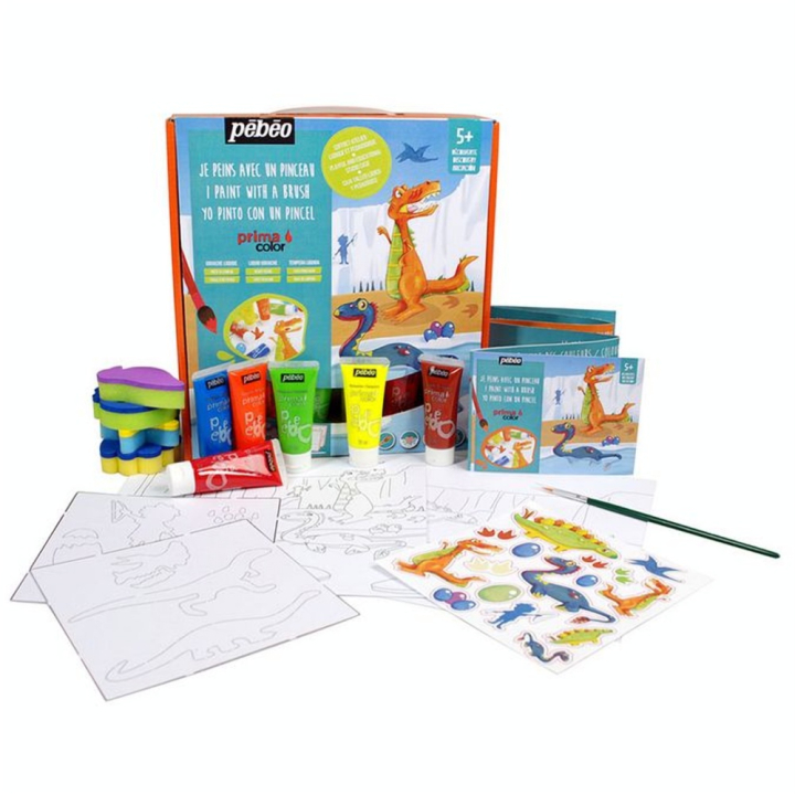 Gouache enfant Primacolor - Mini coffret dinosaures - Pébéo - Rougier et Plé
