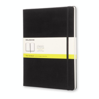 Carnet de note XL - Couverture noire - Page blanche - 19 x 25 cm - Moleskine - Rougier et Plé