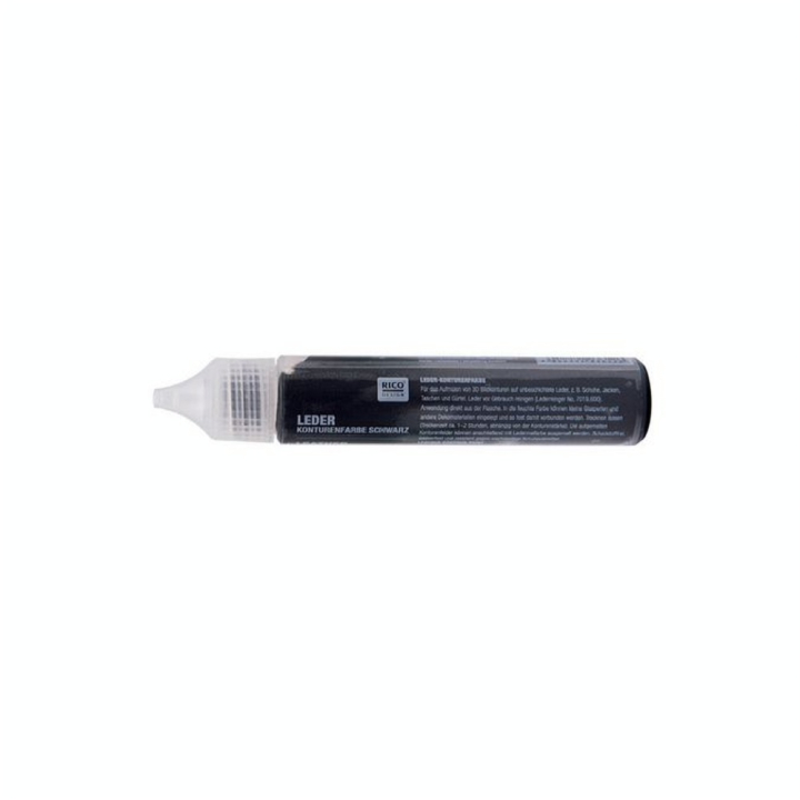 Peinture contour pour cuir 25 ml - Noir - Rico Design - Rougier et Plé