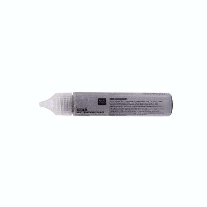 Peinture contour pour cuir 25 ml - Argent - Rico Design - Rougier et Plé
