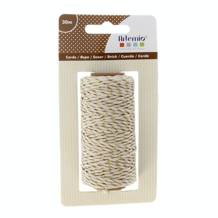 Corde écru et or 30 m - Artemio - Rougier et Plé