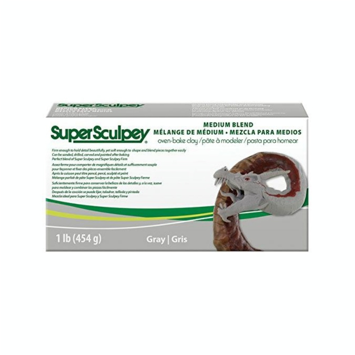 Super médium grise pâte polymère 454 g - Sculpey - Rougier et Plé