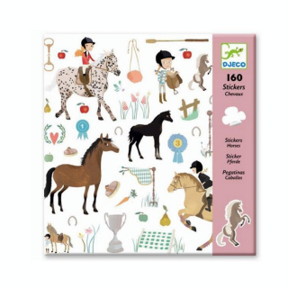 Stickers chevaux x 160 pcs - Djeco - Rougier et Plé
