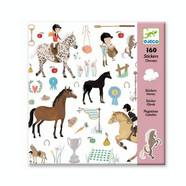 Stickers chevaux x 160 pcs - Djeco - Rougier et Plé