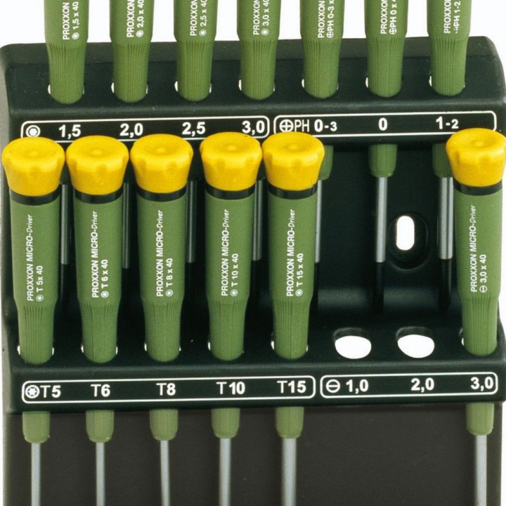 Micro-Tournevis de précision pour électronique - 15 pcs - Proxxon - Rougier et Plé