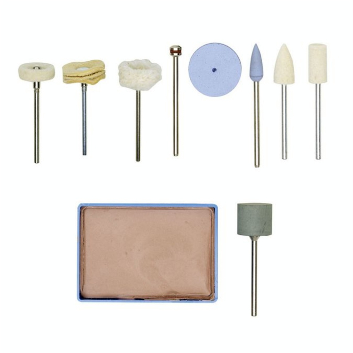 Set de polissage complet - 10 pcs - Proxxon - Rougier et Plé