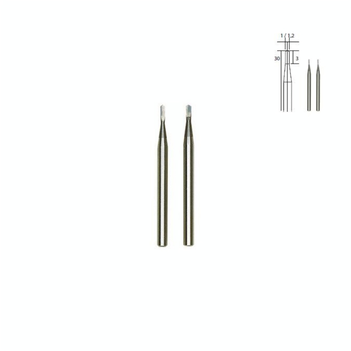 Forets-fraises en métal renforcé forme de lance - Ø 1 + 1,2 mm - Proxxon - Rougier et Plé