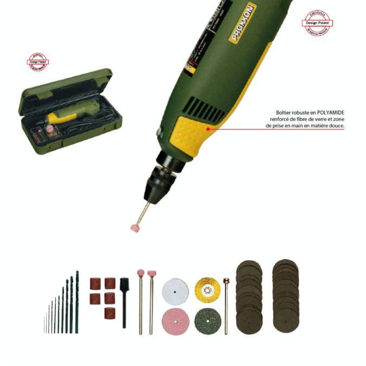 Meuleuse - perceuse de précision 5.000 - 22.000 tr/mn - Proxxon - Rougier et Plé