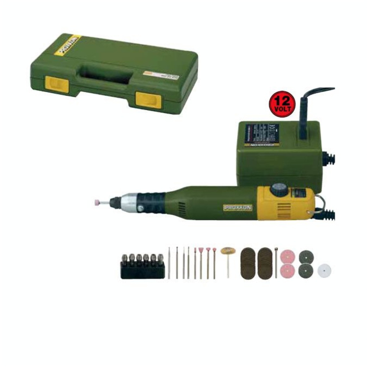 Kit pour modélistes - Perceuse - fraiseuse 5.000 - 22.000 tr/mn + 34 accessoires - Proxxon - Rougier et Plé