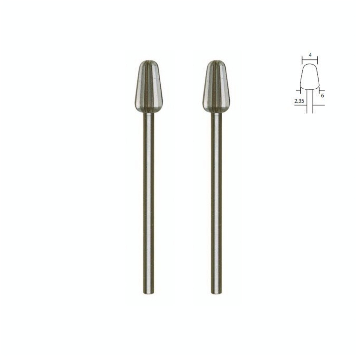 Embout de fraise en acier wolfram-vanadium - Arrondie Ø 4 mm - 2 pcs - Proxxon - Rougier et Plé