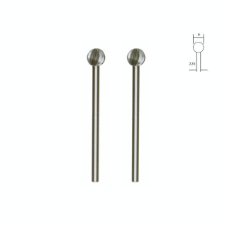 Embout de fraise en acier wolfram-vanadium - Boule Ø 6 mm - 2 pcs - Proxxon - Rougier et Plé