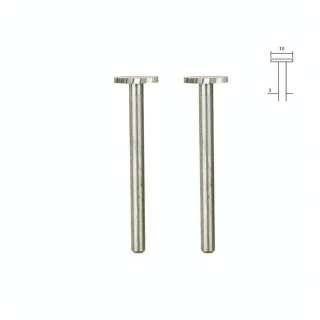 Embout de fraise en acier wolfram-vanadium - Disque Ø 10 mm - 2 pcs - Proxxon - Rougier et Plé