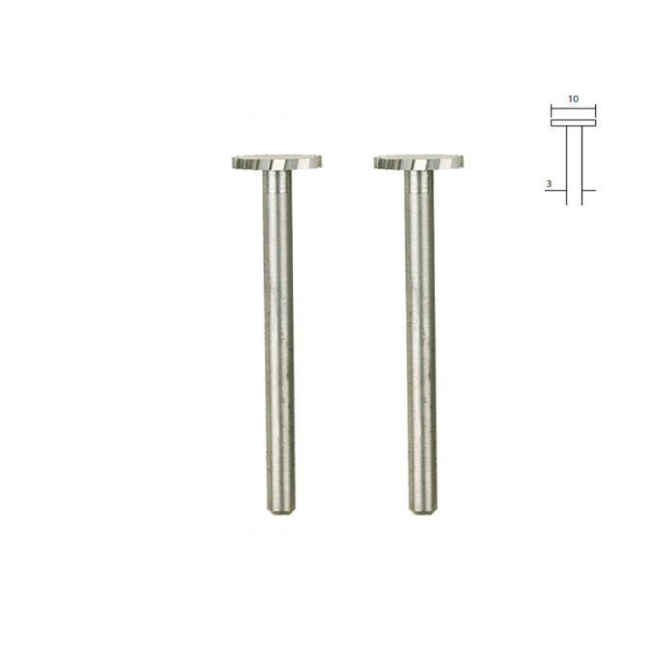Embout de fraise en acier wolfram-vanadium - Disque Ø 10 mm - 2 pcs - Proxxon - Rougier et Plé