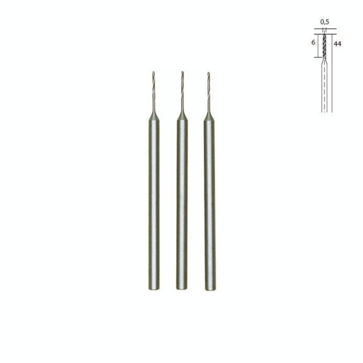 Foret HSS en acier - Ø 0,5 mm - 3 pcs - Proxxon - Rougier et Plé