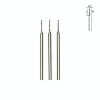 Foret HSS en acier - Ø 0,8 mm - 3 pcs - Proxxon - Rougier et Plé